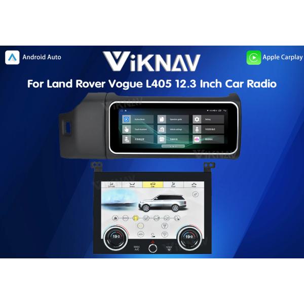 Viknav 12.3 Inch Touch Screen Car Radio And AC For Land Rover Range Rover Vogue L405 2013-2017 Multimedia Player GPS Navigation Head Unit (Black All)