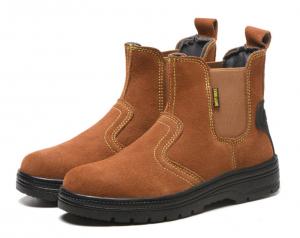 China Electric Welding Welder'S Leather Steel Toe Cap Safety Shoe Anti Smashing Wear Resistant Waterproof on sale