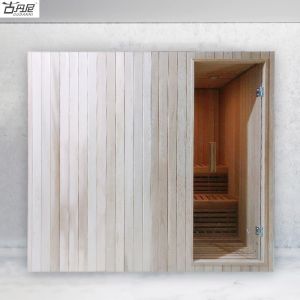 Traditional Finn Sauna Red Cedar Dry Steam Sauna for 4 People With Double Bench