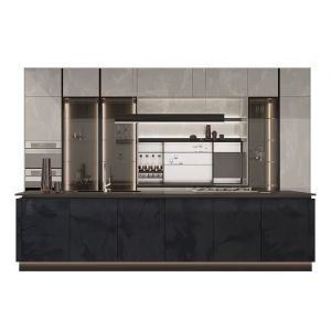 Cheap Kitchen Furniture Design Wood Veneer Kitchen Cabinet For Wholesales wholesale