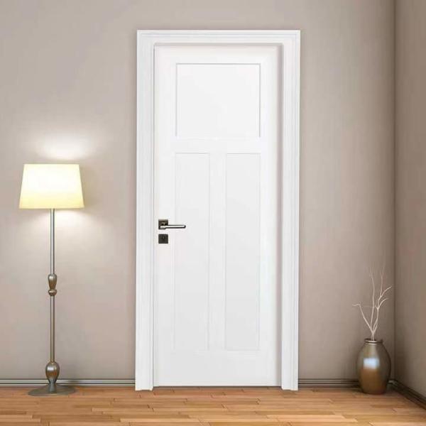 Home Hotel Apartment 3 Panel Solid Wood Doors MDF American Style Front Doors