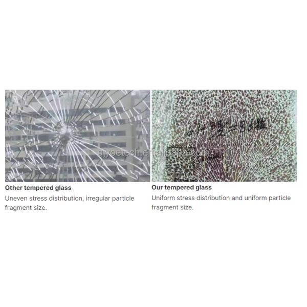 QJY-HD Tempered Glass Black Adjustable Hinged Single Framleless Shower Door for Living Room