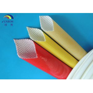 Cheap Oil Resistant Benzene Resistant Braided Fiberglass Sleeve with Polyurethane Saturated wholesale
