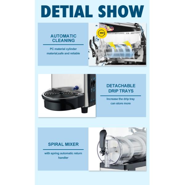 Full Automatic Commercial Slush Machine Ice Slushie Making Machine 12L