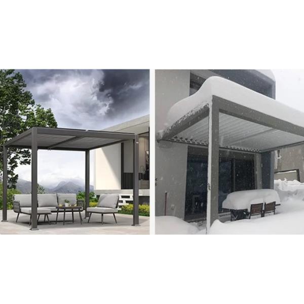 3x5m Aluminum Retractable Pergola Louvered Pavilion With Adjustable Roof
