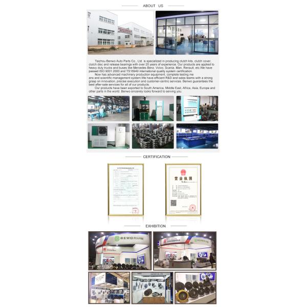 1862193105 Truck Clutch Disc For ACTROS Ar Gyfer 400MM With Eight Open Spring