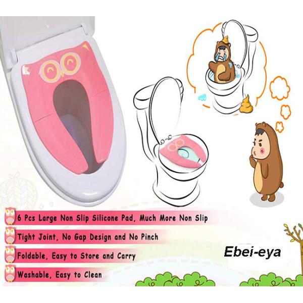 Child Travel Foldable Potty Seat , Portable Baby Toddler Toilet Seat