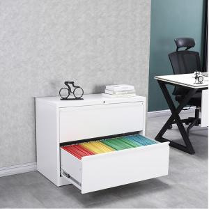 Cheap White A4 FC File 2 Drawer Lateral File Cabinet Metal Drawing Filing Cardboard wholesale