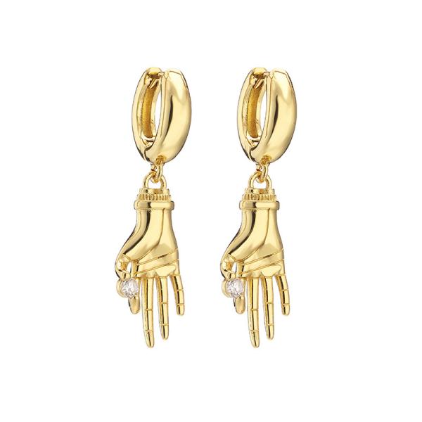 Little Bear Sterling Silver Crystal Jewelry Diamond Crystal Earrings OEM ODM