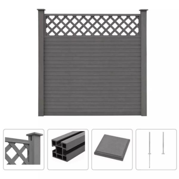 Plastic Composite Slatted Fence Panels WPC Fence Wood Plastic 200 X 200mm