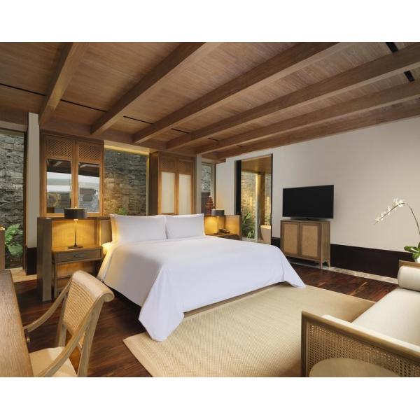 Tropical Luxury Holiday / Resort Hotel On Island Natural Themed Solid Wood Vintage Furnitures