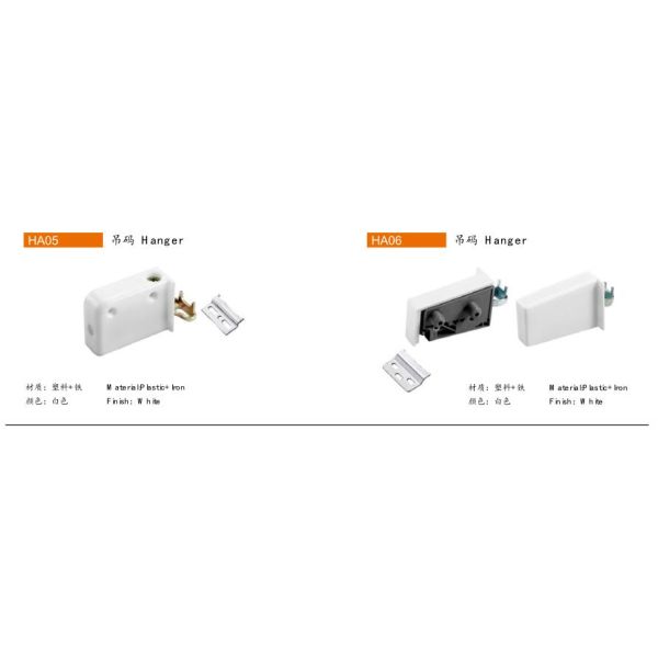 Concealed Kitchen Cabinet Hangers , White Color Cabinet Suspension Bracket