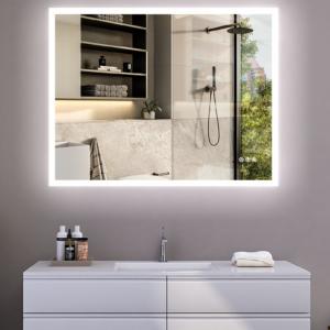 Cheap Wall Mounted LED Bathroom Mirror Anti Fog Dimmable Adjustable Light wholesale