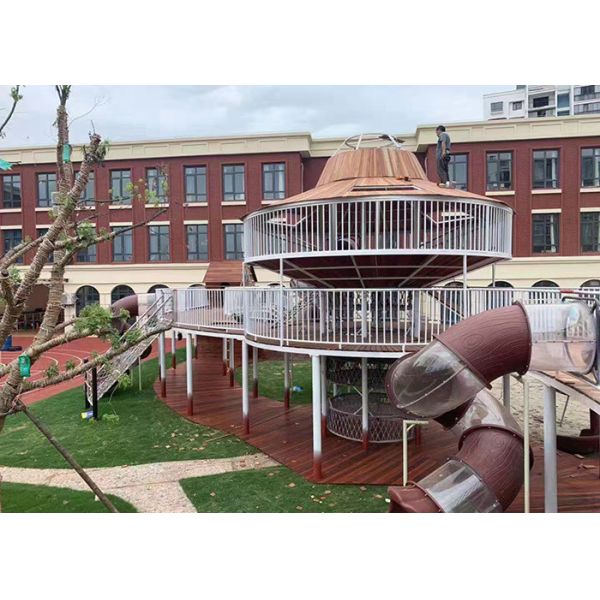 Quality Plastic Slide Outdoor Playground Equipment Kindergarten Preschool Play Structures for sale