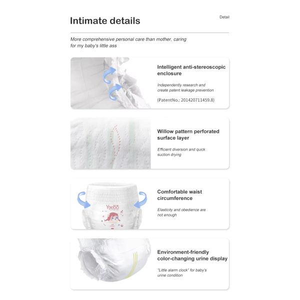 A Grade Quality Baby Diaper Pants Wholesale OEM All Size Baby Nappies Diapers Pull Up Diaper