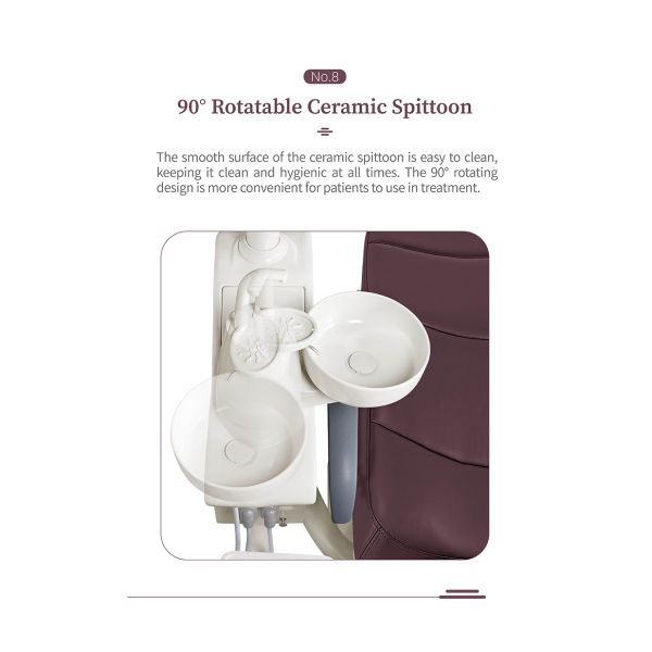 Class II Dental Unit Chair Grey With Rotatable Unit Box