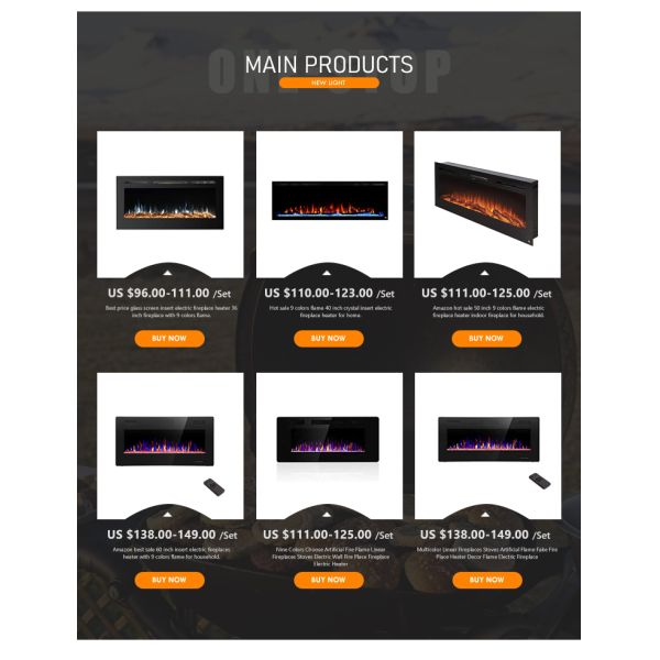 Electric Fire Place with 9 Flame Colors Wall Mounted Electric Fireplace Heater Flame