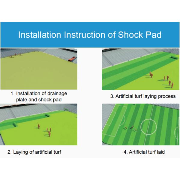 20 Years Warranty Double Sided 30mm Artificial Grass Shock Pad(图6) Durable Playground Shock Pad Underlayment 30mm 40mm 50mm Thick Puzzle Mats