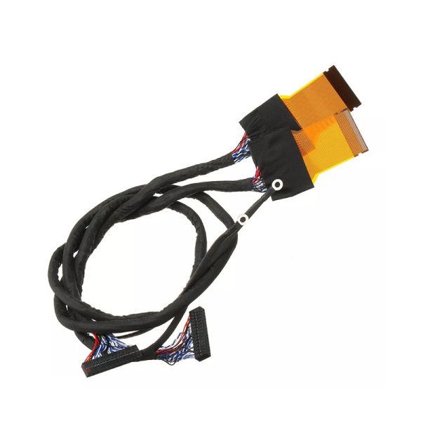 51 Pin LCD LVDS Cable Assembly Left Power Supply Dupont Connector With FPC