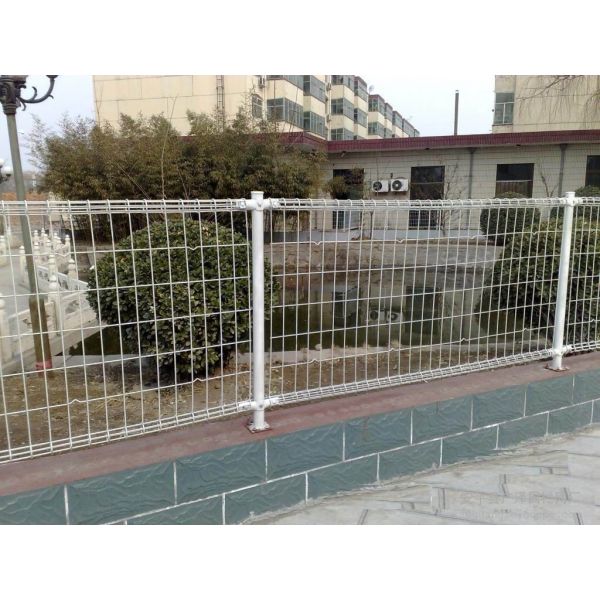 Double circle garden fence ,Double Ringed Mesh Fence Panels ,Powder Coated