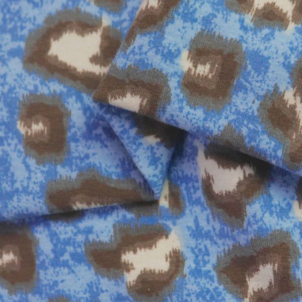 Anti Static 170cm Poly Spandex Jersey Knit Fabric / leopard jersey fabric