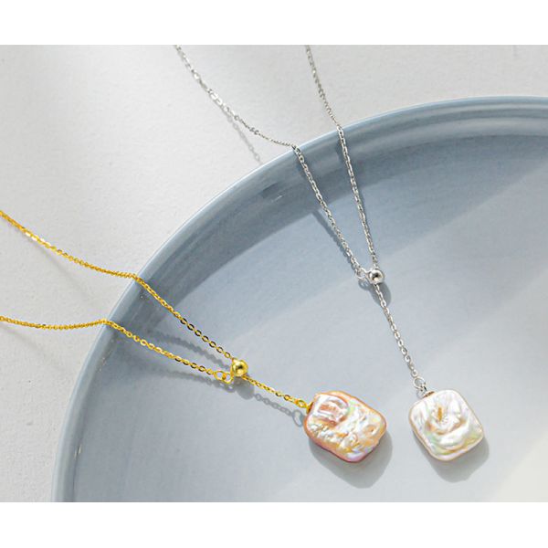 Baroque Pearl Necklace Pink Cultured Baroque Irregular Freshwater Pearl Choker Necklace Natural Baroque Pearl necklace