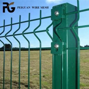 Cheap 1.03 M Square Post Pvc Coated Garden Fencing Curved 3d Wire Mesh Fence Panel wholesale
