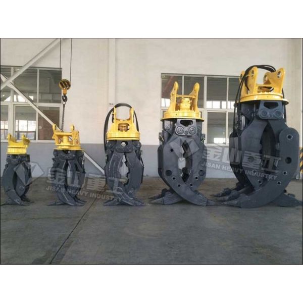 Brake Motor Hydraulic Log Grapple , Komatsu PC60 Log Grab For Excavator