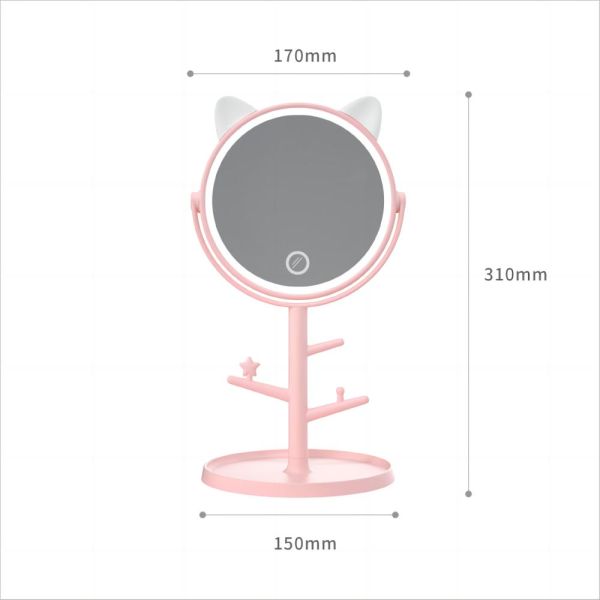 Fashionable Adjustable LED Cosmetic Vanity Mirror with Plastic and Glass Mirror