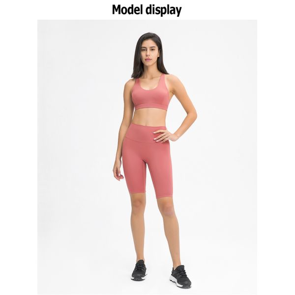 Shockproof Womens Sports Bra Gathered Moisture Wicking Without Steel Ring