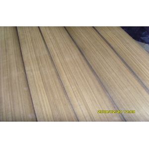 Burma Teak Quarter Cut Veneer Yellow With Black Line