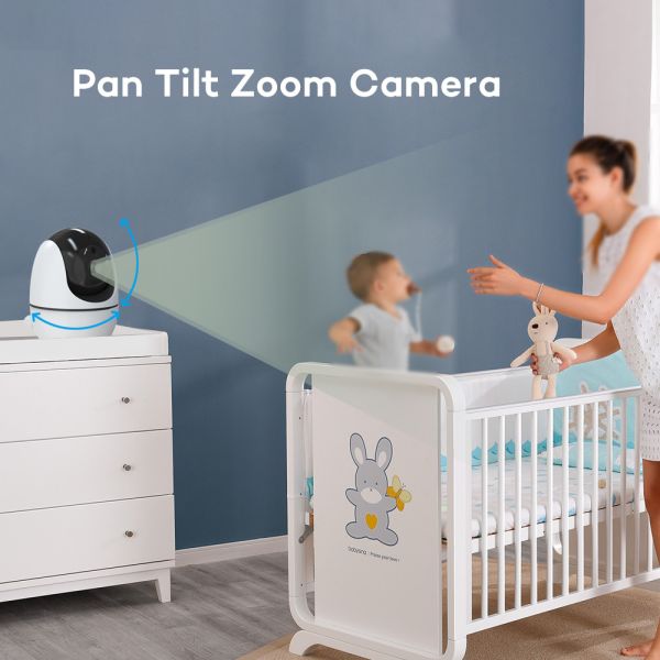 2 Way Full Hd Baby Monitor 640 X 480P/15fps Non-WiFi Infant Monitoring System Two-way Voice Intercom and Video Resolution for Peace of Mind
