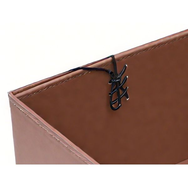 Luxury Faux Leather Storage Box For Closet Shelf Organization Durable Home Decor