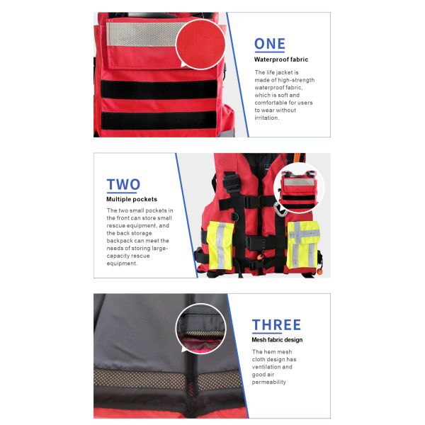 AGJ A1 High-density Oxford cloth Recure Life Jacket for Water Sports