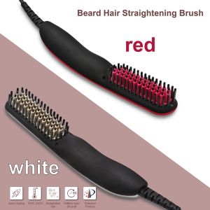 ROHS Ceramic Coated Teeth 2-In-1 Beard Straightener Brush