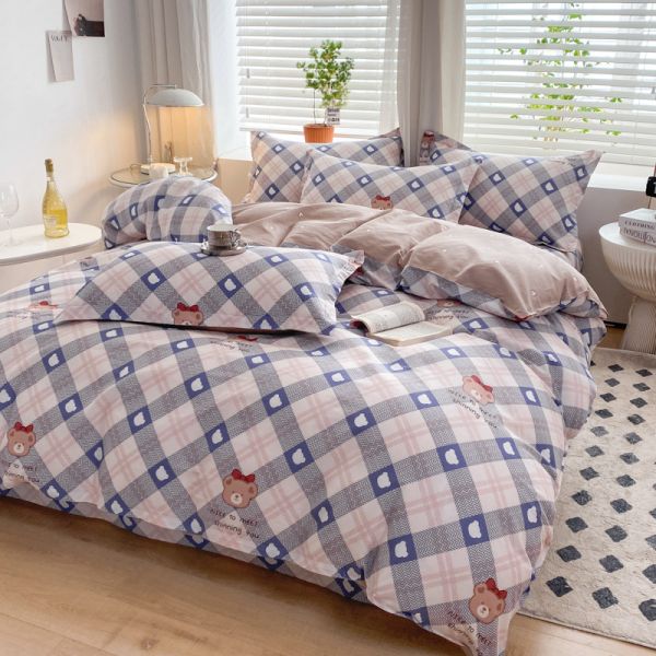 Wedding Four-piece Kit Bedding Duvet Quilt Cartoon Cotton Bed Set Luxury Bed Sheets