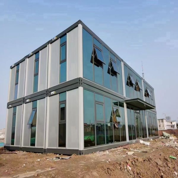 40ft Concrete Prefab Container Houses Assembled Fat Pack Design with Online Support