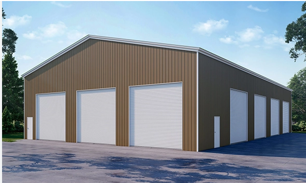 Hurricane Proof Prefabricated Steel Buildings Easy Installation Steel Shed Workshop
