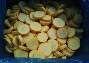 Cheap Delicious IQF Frozen Vegetables , 10kg/Ctn Snap Frozen Sliced Yellow Zucchini wholesale