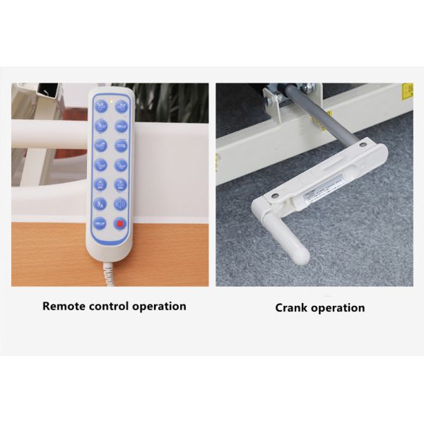 Length 2000mm Hospital Nursing Bed Remote Control Icu Hospital Bed