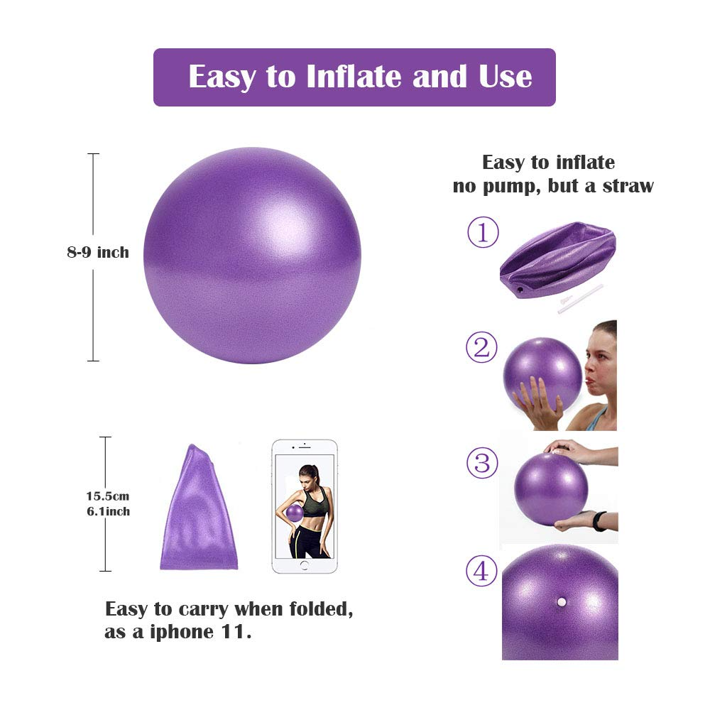 2mm Thickness 25cm Workout Yoga Ball Physical Fitness For Trainer Balance