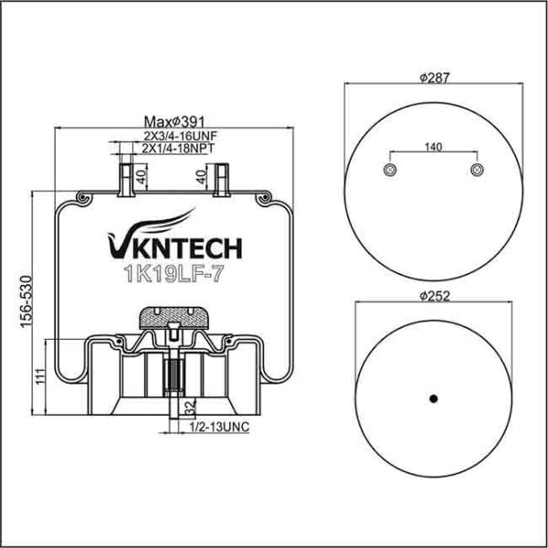 HOT Sales Air Suspension Parts For Watson & Chalin AS-0159 Trailer Firestone W01-358-8774 Air Bag