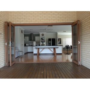 Cheap Home Durable Aluminum Folding Doors With Powder Coating Frame wholesale