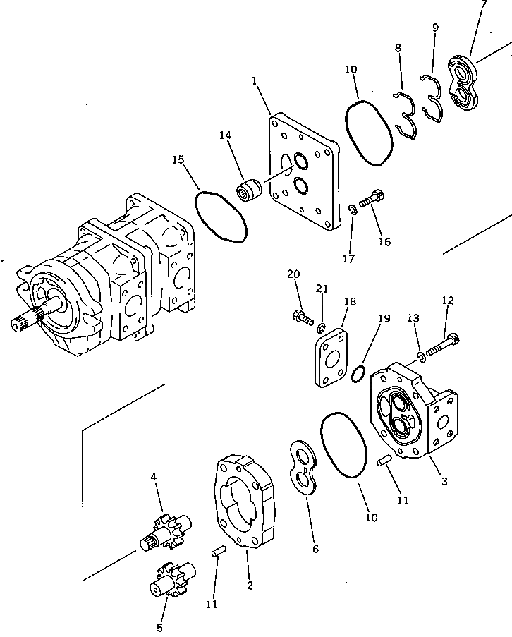 Komatsu Hydraulic Gear Oil Pump 705-11-38010 For D65 D85 Excavator Parts