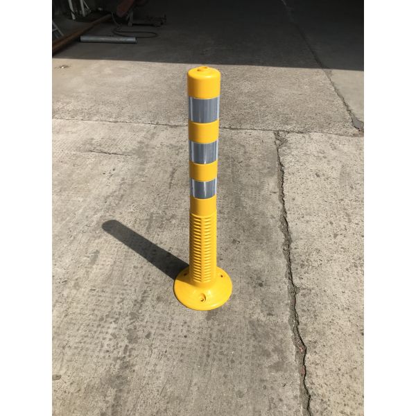 Warning Spring Post PU 750mm Orange Flexible Traffic Bollard Reflective Delineator Post