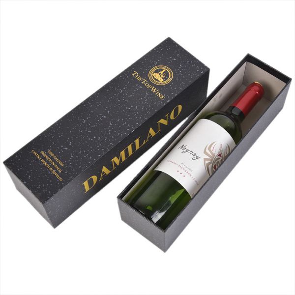 one bottle red wine packaging box two pieces lid and base rigid wine box