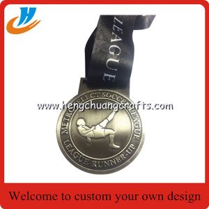 Cheap Soccer sports medals customized,antique soccer/football metal medals wholesale