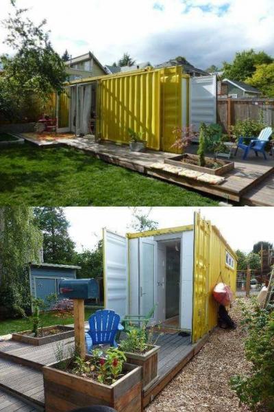 Flat Pre Built Shipping Container Homes Tower Style 37 Sqm Folding Expandable Granny
