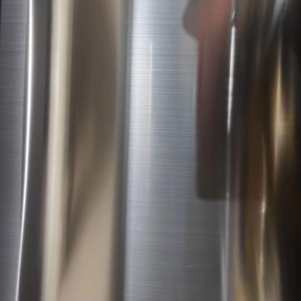 304 Grade Colour Silver Hairline PVC Metal Stainless Steel Sheet Size 1220MM X 2440MM