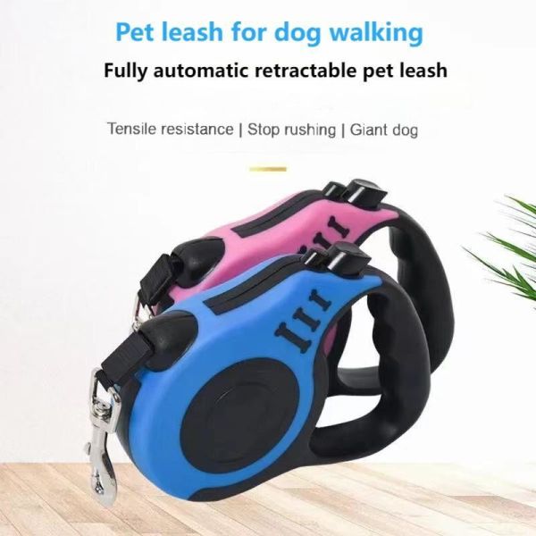 Nylon Retractable Dog Leash 3M Length Automatic Pet Leash Pet Accessories